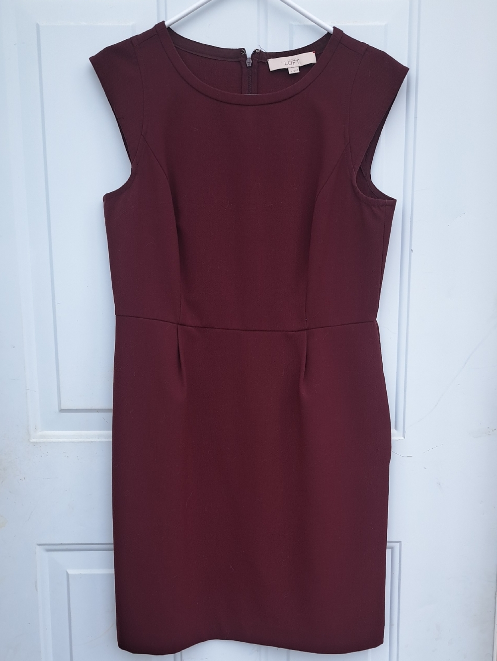Loft Burgundy Sleeveless Dress